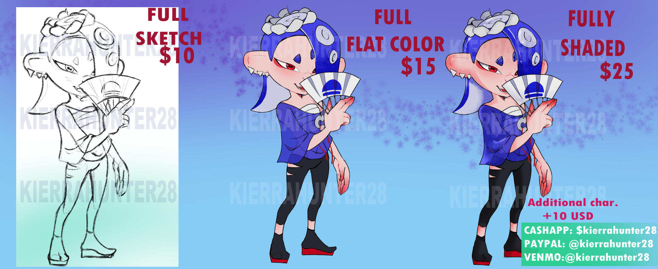 2D Character art Commissions sheet 2D Character art Commissions sheet